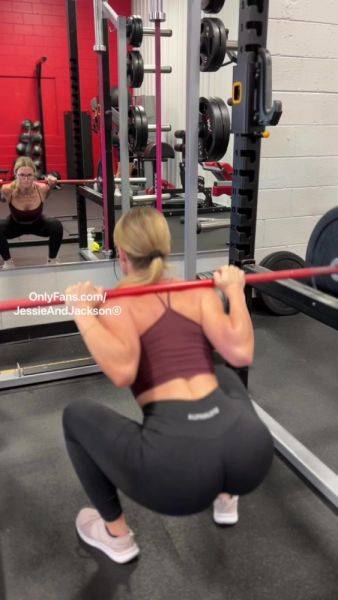View uncensored clip named Jessieandjackson onlyfans JJ 2022 5 17 workout short 4X3X6M8m
