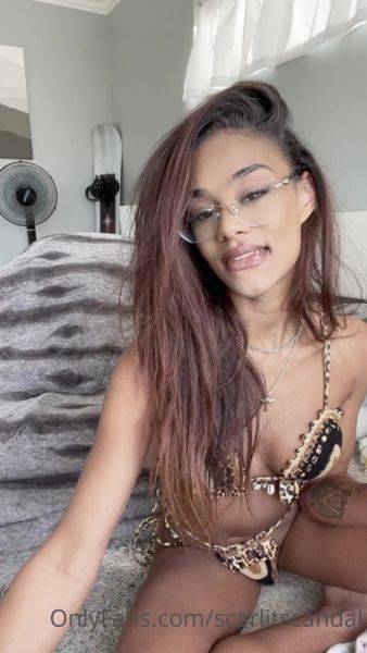 Enjoy watching uncensored clip titled 18 Scarlit (Solo, Vibrator, Lingerie) v