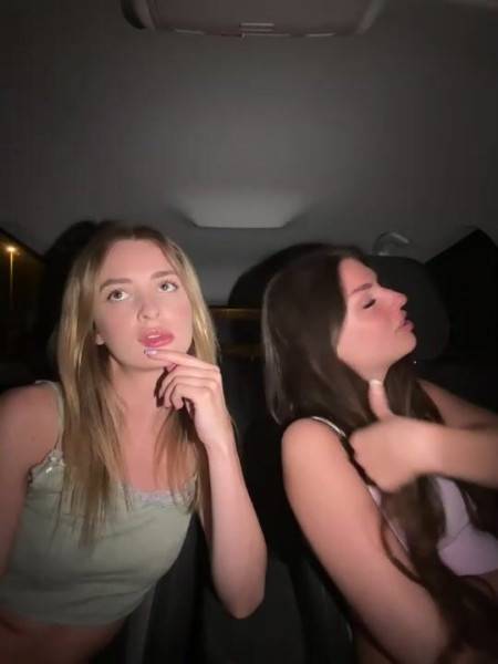 Play the complete clip of EvieEvans and her friend get neked out side the car