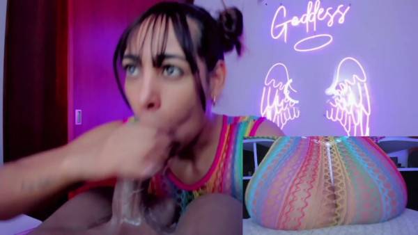 View hardcore movie of Tamy gobbling dick